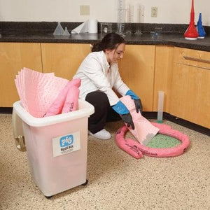 PIG® HazMat Spill Kit in See-Thru Mobile Container with Neutralizer