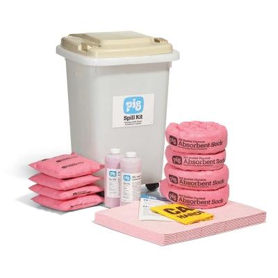 PIG® HazMat Spill Kit in See-Thru Mobile Container with Neutralizer