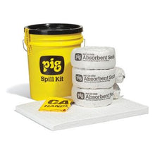 Load image into Gallery viewer, PIG® Oil-Only Spill Kit in 5-Gallon High-Visibility Economy Container