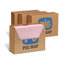 Load image into Gallery viewer, PIG® HazMat Chemical Absorbent Mat Pad in Lab Bench Box® Dispenser