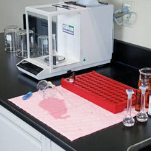 Load image into Gallery viewer, PIG® HazMat Chemical Absorbent Mat Pad in Lab Bench Box® Dispenser