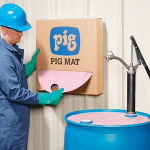 PIG® HazMat Chemical Barrel Top Absorbent Mat