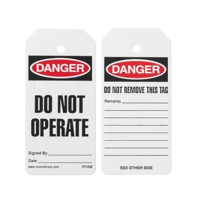 INCOM® Danger Do Not Operate Lockout Tags