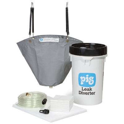 PIG® Oil Pipe Leak Diverter Tarp Bucket Kit with Absorbents