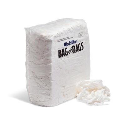 WorkWipes® New White 100% Cotton Rags in Bag