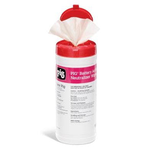 PIG® Battery Acid Cleaner and Neutralizer Wipes