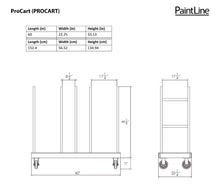 Load image into Gallery viewer, PaintLine PROCART-2 ProCart - Lateral Material Handling Cart w/Casters (2 pack)