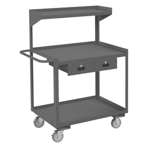 Durham PSD-2436-3-2D-95 Portable Shop Desk, 3 Shelves, 2 Drawers, 24-1/4 X 42-1/4 X 55-5/8