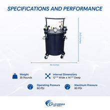 Load image into Gallery viewer, California Air 365C 5 Gallon Pressure Pot for Resin Casting