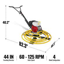 Load image into Gallery viewer, MechMaxx Honda GX270 44 in Walk-Behind Concrete Power Trowel with Blades and Float Pan, PT46H