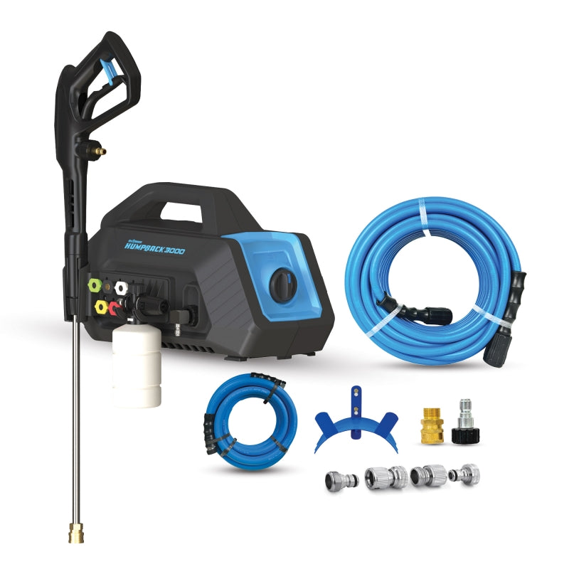 Blu Shield 3000PSI High Pressure Washer Humpback with Wall Mount Plate and Hose Hanger + 1/4