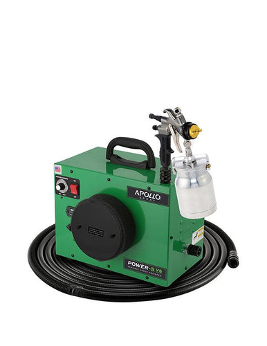 Apollo Power-5 VS+ 5-Stage 120V HVLP Paint Sprayer w/ 32' Air Flex Hose  A7700QT Spray Gun & PLUS Accessories - Green