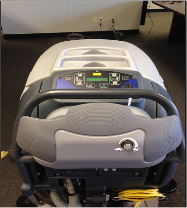 Refurbished Advance SC750™ 26D Walk-Behind Floor Scrubber Four 242 Ah wet batteries, EcoFlex™, shelf charger, pad holders