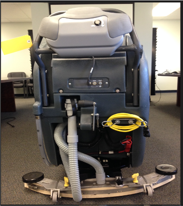 Refurbished Advance SC750™ 26D Walk-Behind Floor Scrubber Four 242 Ah wet batteries, EcoFlex™, shelf charger, pad holders