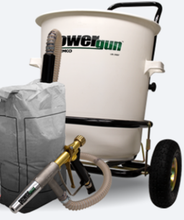 Load image into Gallery viewer, Clemco Sandblast Power Gun w/ 30-ft Air &amp; Material hose (W/ HOPPER &amp; CART)