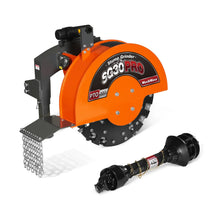 Load image into Gallery viewer, MechMaxx 3-Point PTO Stump Grinder, 30 in Flywheel, 40-100HP, with 44 Carbide Teeth (PTO Shaft Included with Slip Clutch), SG30PRO