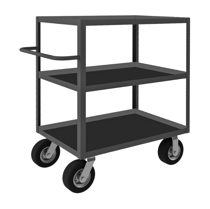 Durham RIC-243645-3-ALU-95 Instrument Cart, 3 Shelves, 24 X 36