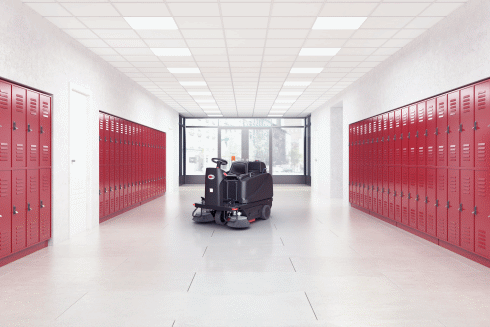 Viper ROS1300-242 51" Ride-on sweeper, right and left side brooms included, 34 gallon hopper.  242 Ah WET batteries, onboard charger