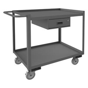 Durham RSC-2436-2-1DR-95 Stock Cart, 2 Shelves, 1 Drawer, 24-1/4 X 42-1/4 X 37-5/8