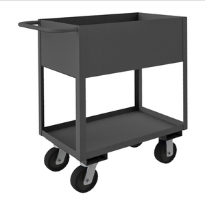 Durham RSC12-2436-2-3.6K-95 Stock Cart, 2 Shelves With High Lips, 24-1/4 X 42-1/4 X 39