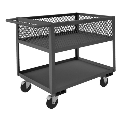 Durham RSC12-EX1830-2-5PO-95 Stock Cart, 2 Shelves With High Lips, 18-3/8 X 36-1/4 X 35-1/8