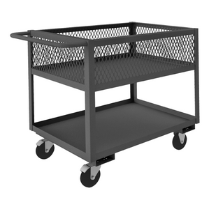 Durham RSC12-EX2430-2-5PO-95 Stock Cart, 2 Shelves With High Lips, 24-3/8 X 36-1/4 X 35-1/8