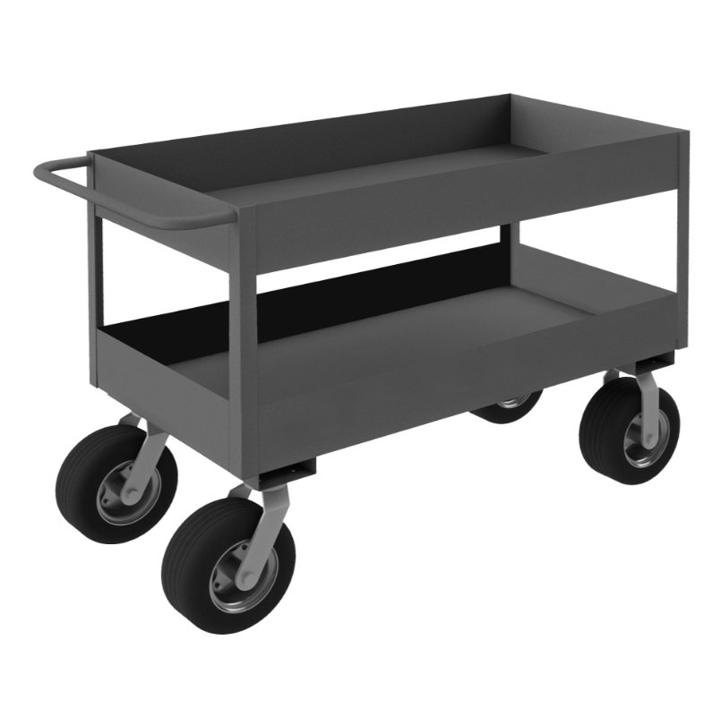 Durham RSC6-243636-2-10SPN-95 Stock Cart, 2 Shelves With High Lips, 24-1/4 X 42-1/4 X 36