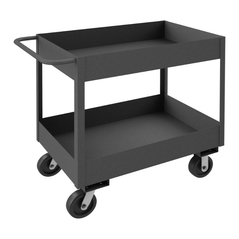 Durham RSC6-2436-2-3.6K-95 Stock Cart, 2 Shelves With High Lips, 24-1/4 X 42-1/4 X 39