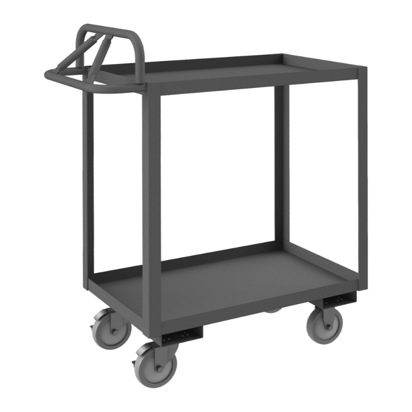 Durham RSCE-2436-2-95 Stock Cart, 2 Shelves, Ergonomic Handle, 24-1/4 X 42-1/4 X 43-5/8