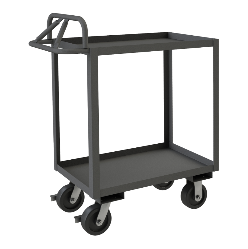 Durham RSCE-1830-2-3.6K-95 Stock Cart, 2 Shelves, Ergonomic Handle, 18-1/4 X 36-1/4 X 45