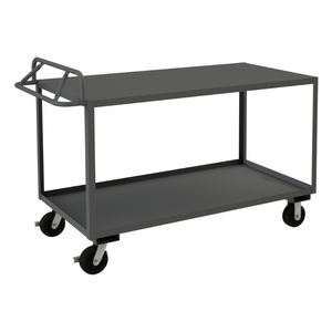 Durham RSCE-3048-2-3.6K-TLD-95 Stock Cart, 2 Shelves, Ergonomic Handle, 30-1/4 X 54-1/4 X 45