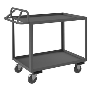 Durham RSCE1P-2436-2-5PO-95 Stock Cart, 2 Shelves, Ergonomic Handle, 24-1/4 X 42-1/4 X 40-7/8