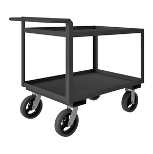 Durham RSCR243638ALDRM8PN95 Stock Cart, 2 Shelves, Raised Handle, 24-1/4 X 42-1/4 X 37-7/8