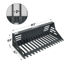 Load image into Gallery viewer, MechMaxx 44'' Mini Skid Steer Rock Bucket, 25'' Overall Depth