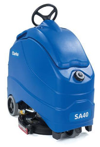 Clarke 56104486 SA40™ 20D Disc Stand On Floor Scrubber 140 Ah maint-free (AGM) batteries, onboard charger, pad holder