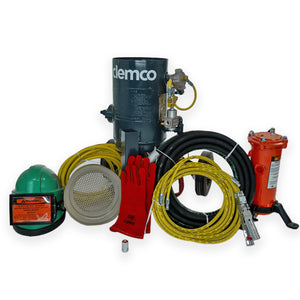 Clemco 00908 0.5 Cubic Foot  Blast Machine Packages with 1/2” piping 10” diameter Manual Sand Valve Sandblast Pots - Apollo HP SaFety Gear