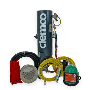 Clemco 23891 1 Cubic Foot Blast Machine Packages with 1/2” piping 10” diameter Manual Sand Valve Sandblast Pots - Apollo LP SaFety Gear