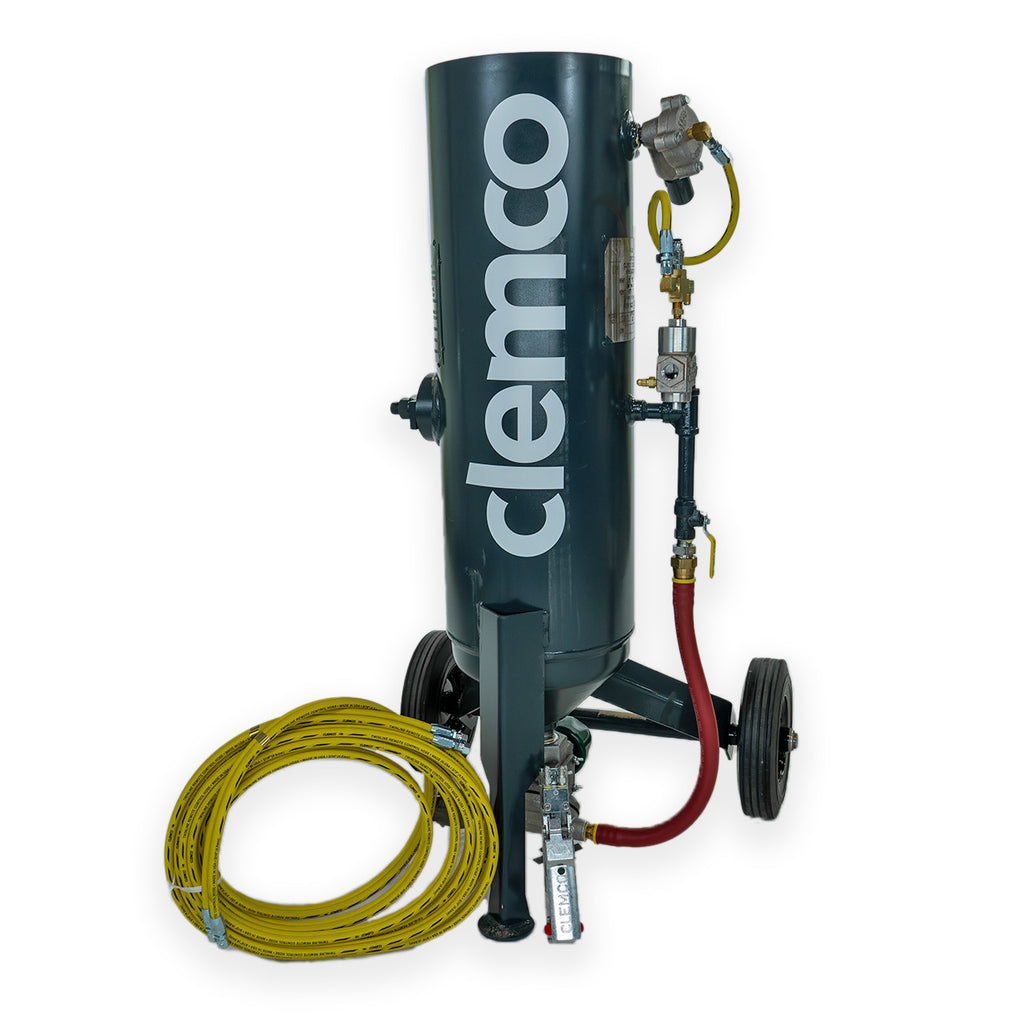 Clemco 1 cu ft Classic Blast Machine Model 1042 with Manual Valve (MSV) - Portable 1/2 inch Piping - W/ Remote