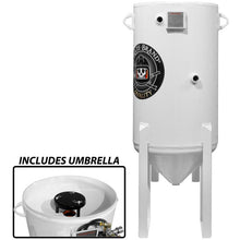 Load image into Gallery viewer, Pirate Brand 888-0740-00000PB Vessel, Stationary, 10 Cu Ft (285 Liters), 150 PSI (10.3 Bar), 2 Outlet, 90*Cone Bottom, 13"Clearance, 66"Oah Includes: 9"Umbrella, Handway Assembly, Pop-Up &amp; Skirted Pop-Up Gasket