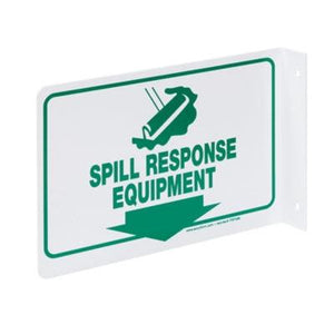 Spill Response Equipment 90° Projection Sign