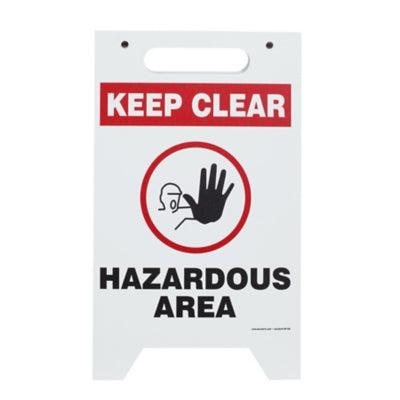 Two-Sided Keep Clear Hazardous Area Floor Sign