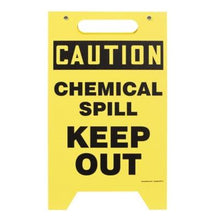 Load image into Gallery viewer, Two-Sided Caution Chemical Spill Keep Out Floor Sign