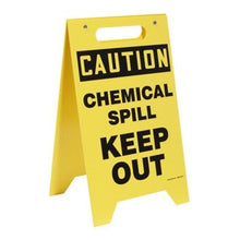 Load image into Gallery viewer, Two-Sided Caution Chemical Spill Keep Out Floor Sign