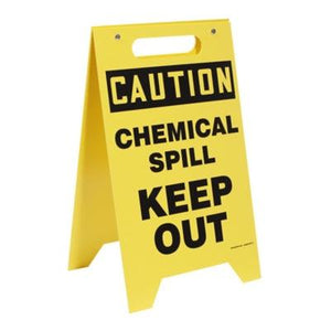 Two-Sided Caution Chemical Spill Keep Out Floor Sign