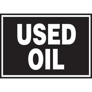 Used Oil Hazard Warning Label