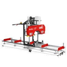 Load image into Gallery viewer, MechMaxx 18" Portable Sawmill, 212cc 7HP Gasoline Engine, 15" Board Width, 10' Track Length, SM-18