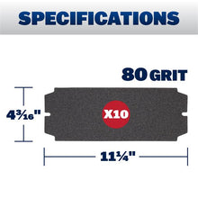 Load image into Gallery viewer, Marshalltown SP80W DIE-CUT SANDPAPER 80 GRIT WBT-10 per pack (14/Pack)