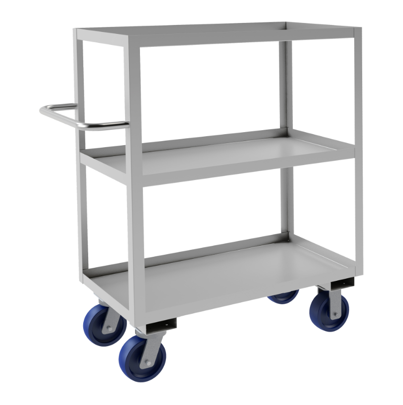 Durham SRSC1618363ALU6PU Stainless Steel Stock Cart, 3 Shelves, 18-1/8 X 42 X 47