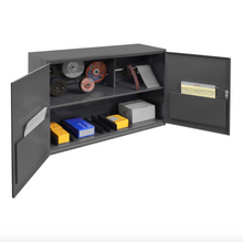 Load image into Gallery viewer, Durham 060A-95-WFS Abrasive Storage Cabinet, 1 Shelf, 6 Dividers, Pegboard, 5 Peg Hooks, 33-3/4 X 11-7/8 X 23-7/8