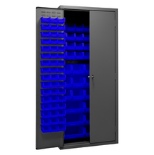 Load image into Gallery viewer, Durham 2500-138B-5295 Cabinet, 16 Gauge, 138 Blue Bins, 36 X 24 X 84